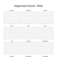 Important Dates to Remember, Blank Notes Maker