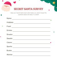 Secret Santa Survey Template Maker