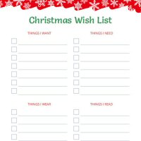 Christmas Wish List Template Maker