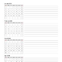 Four Months on a Page Calendar Maker