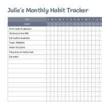 Monthly Habit Tracker Generator