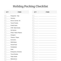 Holiday Packing Checklist Maker
