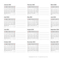 Twelve Months on a Page Calendar Maker