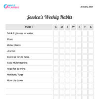 Weekly Habit Tracker Generator