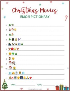 Christmas Movies Emoji Pictionary