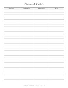 Password Tracker