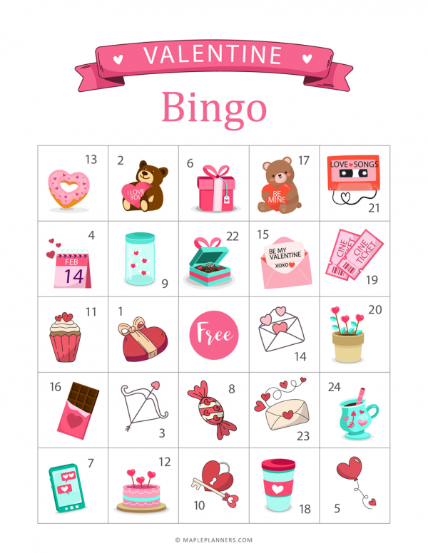 Valentine Bingo Cards