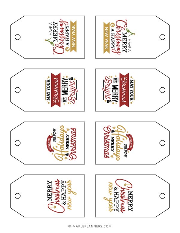 Printable Christmas Gift Tags