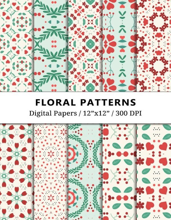 Floral Patterns Digital Papers