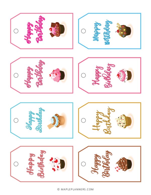 Free Printable Birthday Gift Tags