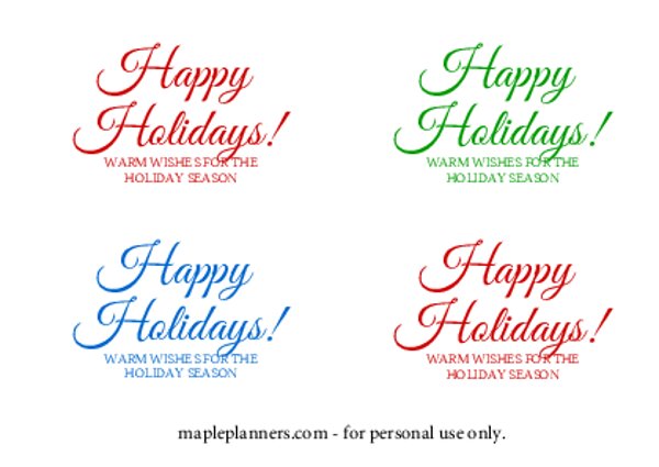 Happy Holidays Cards