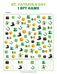 St. Patrick’s Day I Spy Game