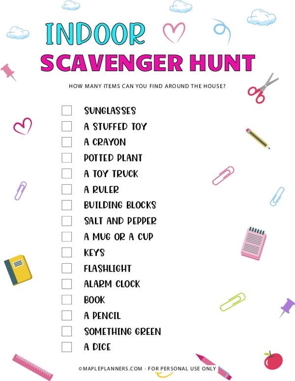 Indoor Scavenger Hunt