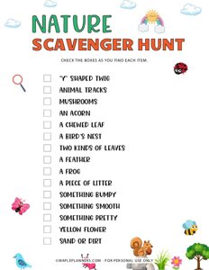 Nature Scavenger Hunt