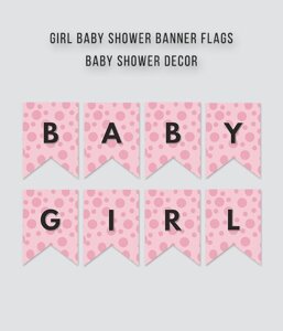 Baby Girl Shower Banner