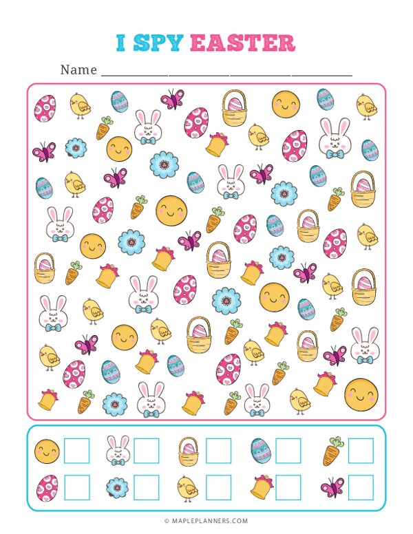 Easter I Spy Game