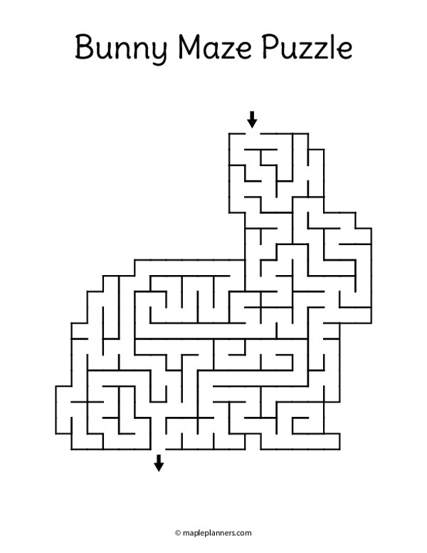 Easter Bunny Maze Puzzle