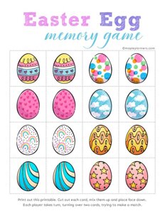 Easter Egg Memory Games