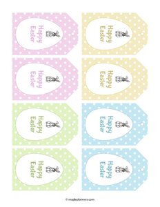 Easter Gift Tags Template