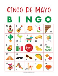 Cinco de Mayo Bingo