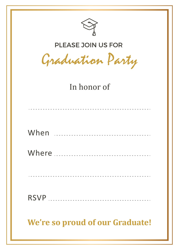Printable Graduation Invitation Template