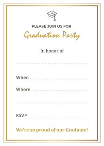 Printable Graduation Invitation Template