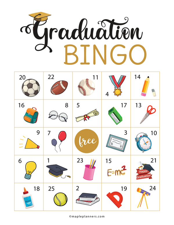 Graduation Bingo Cards