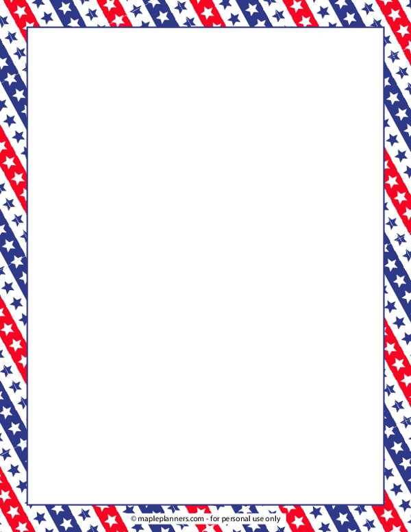 4th July Decorative Border