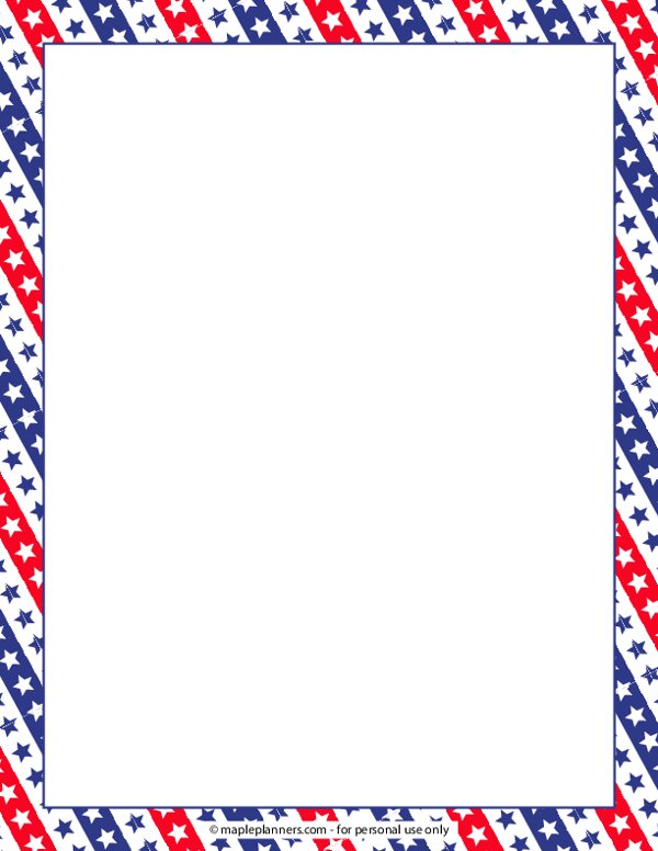 4th July Decorative Border