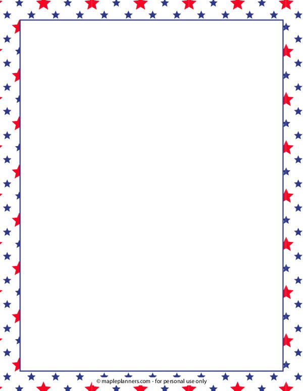 4th July Decorative Border