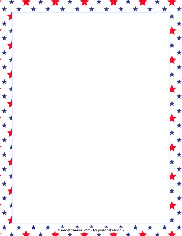 4th July Decorative Border