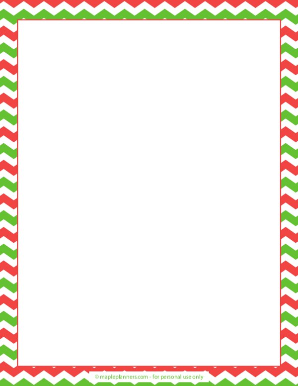 Christmas Chevron Decorative Border
