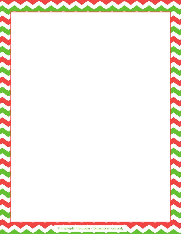 Christmas Chevron Decorative Border