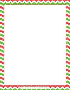 Christmas Chevron Decorative Border