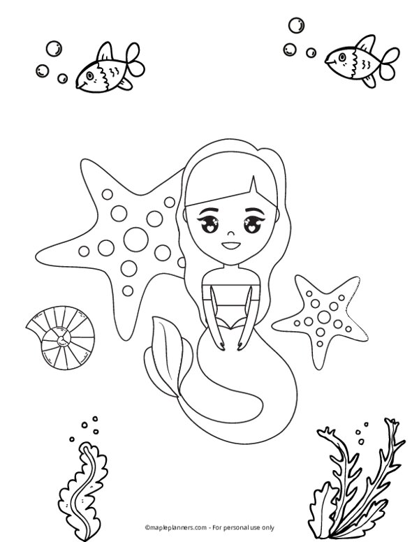 Little Mermaid Coloring Page