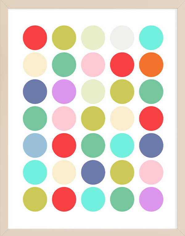 Abstract Color Circles Wall Art