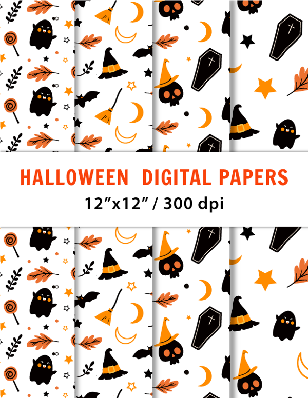 Halloween Digital Papers