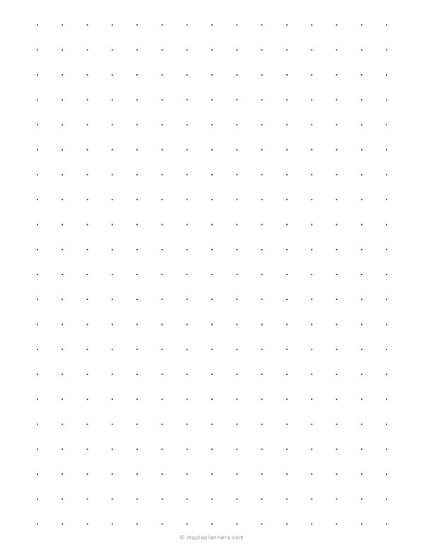 1/2 inch Dot Grid Paper