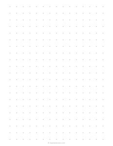 1/2 inch Dot Grid Paper