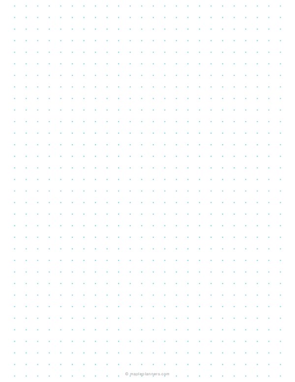 1/3 inch Blue Dot Grid Paper