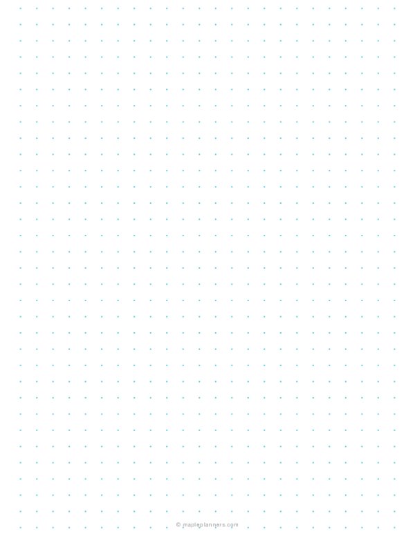 1/3 inch Blue Dot Grid Paper