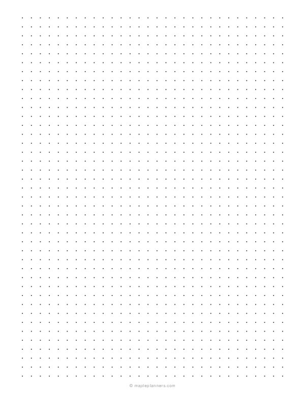 1/4 inch Dot Grid Paper