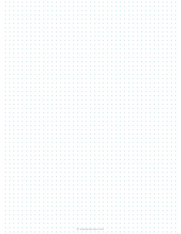 1/5 inch Blue Dot Grid Paper