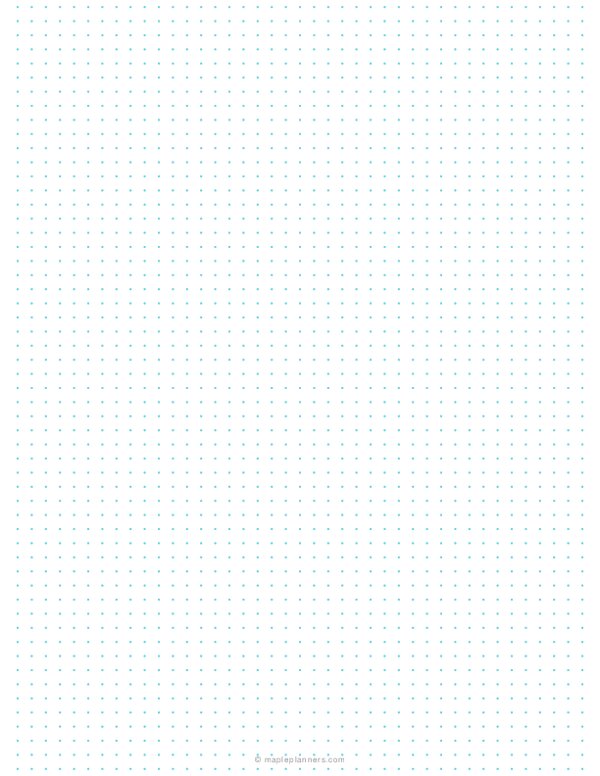 1/5 inch Blue Dot Grid Paper