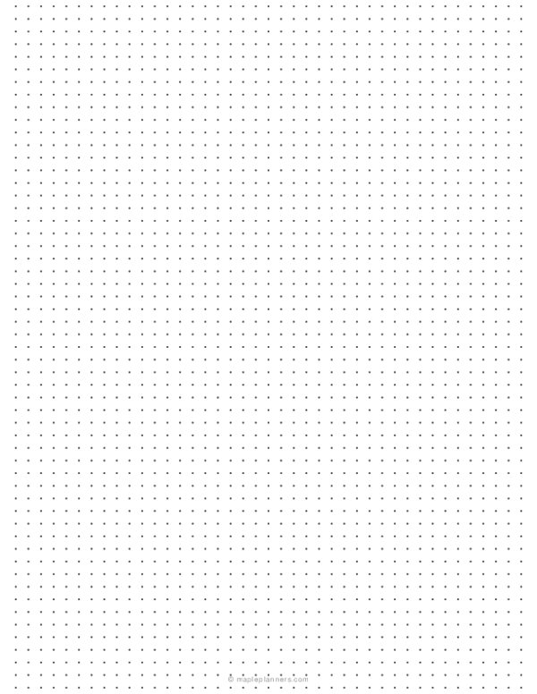 1/5 inch Dot Grid Paper