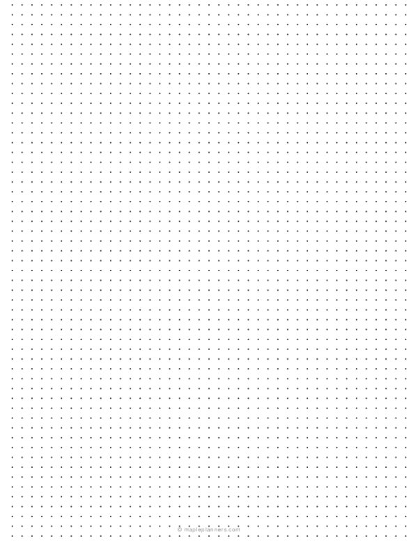 1/5 inch Dot Grid Paper