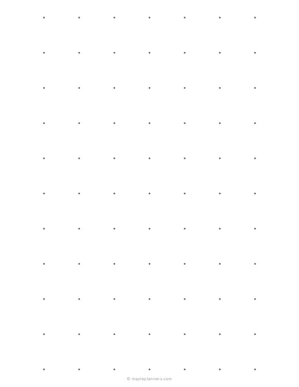 1 inch Dot Grid Paper