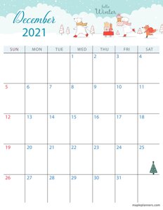 December 2021 Christmas Calendar (Vertical)