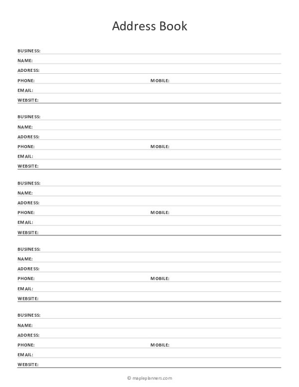 free-printable-address-book-template