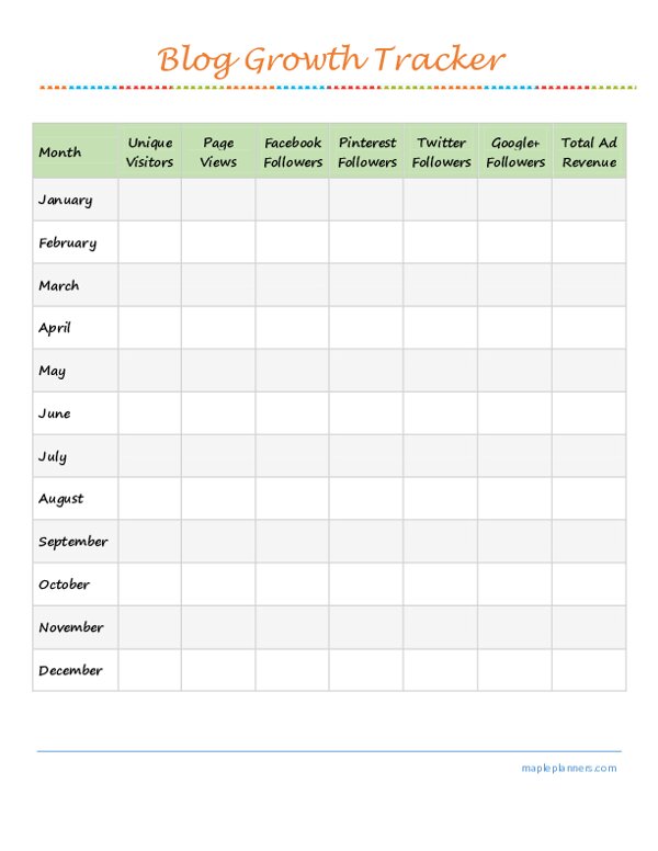 Blog Growth Tracker (Portrait)